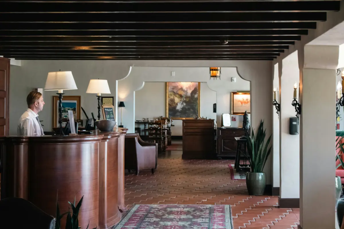 Hotel reservation desk