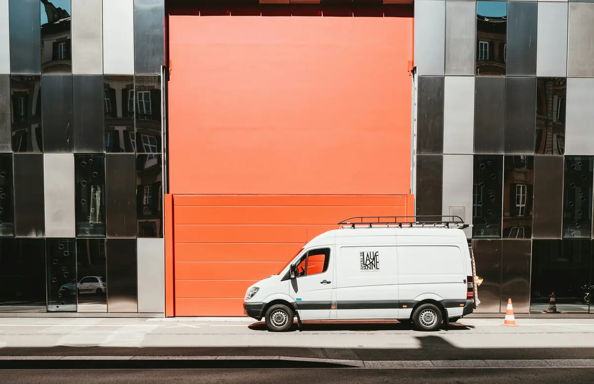 Fleet of home service vans ready for dispatch